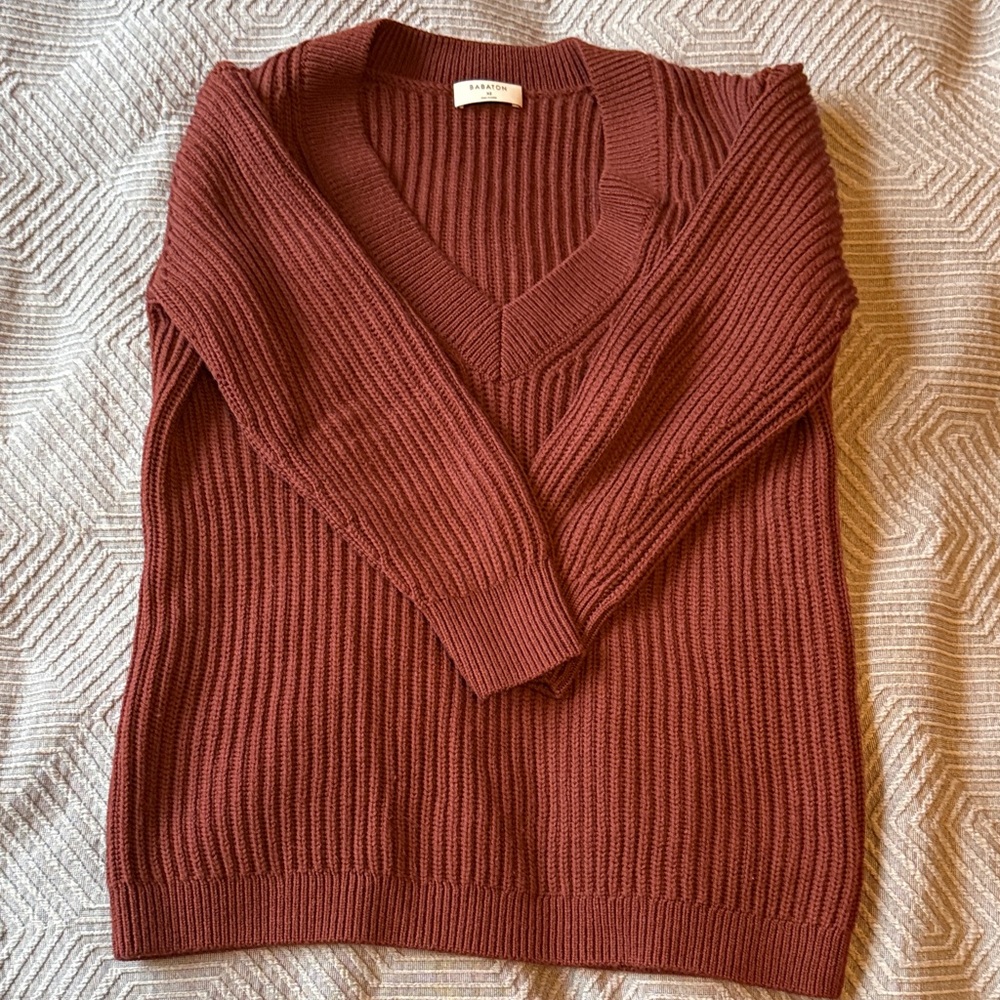 Babaton (Aritzia) Roger Sweater Burgundy EUC